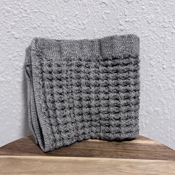 NEW Onsen Face Towels | Cinder Grey | 100% Supima Cotton Waffle Weave - Picture 9 of 15